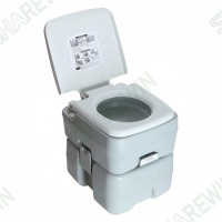 Travel Toilet Plastic 5.3 Gallons 20L 3 Way Pistol Flush Camping, RV, Boating Portable Toilet Outdoor